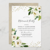 Fleurs blanches Invitation de la Retraite d'Or mod (Devant / Derrière)