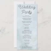 Fleurs blanches Joli programme de mariage bleu (Dos)