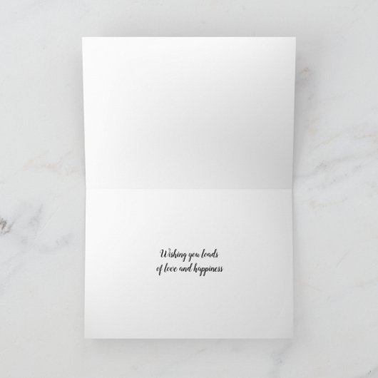 Fleurs blanches juste pour vous carte (Intérieur)