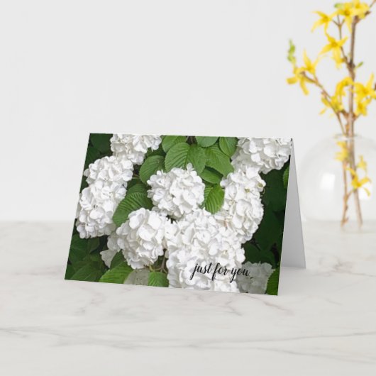 Fleurs blanches juste pour vous carte (Fleur jaune)