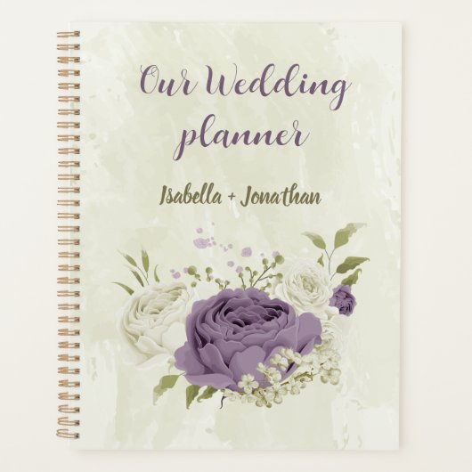 fleurs blanches mauve verdure mariage (Devant)