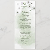 fleurs blanches menu mariage (Devant)
