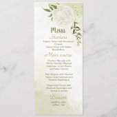 fleurs blanches menu mariage (Devant)