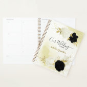 fleurs blanches noires or wedding planner (Devant avec enveloppe)