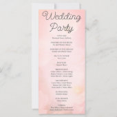 Fleurs blanches Programme de mariage rose (Dos)