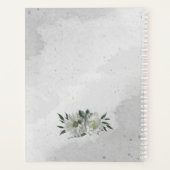 fleurs blanches romantiques et mariage aux feuille (Dos)