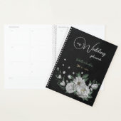 fleurs blanches romantiques & feuilles verts noir (Devant avec enveloppe)