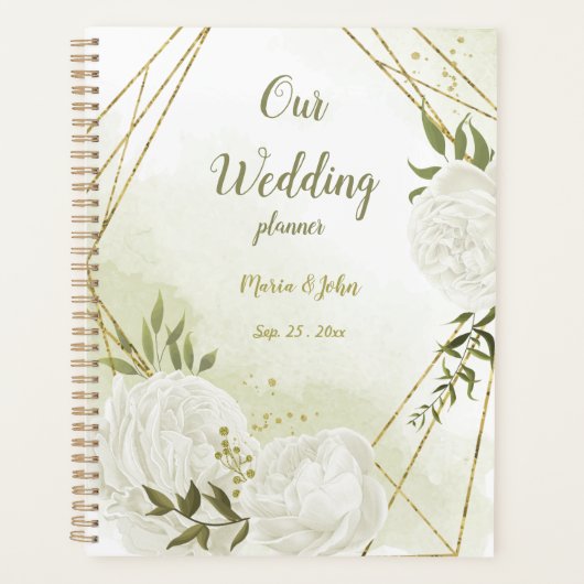 fleurs blanches romantiques verdure mariage (Devant)