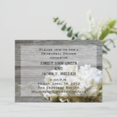 Fleurs blanches rustiques Invitations Dîner de rép (Debout devant)