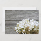Fleurs blanches rustiques Invitations Dîner de rép (Dos)