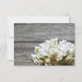 Fleurs blanches rustiques Répondre Cartes (Dos)