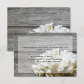 Fleurs blanches rustiques Répondre Cartes (Devant / Derrière)