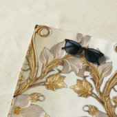 Fleurs blanches Serviette décorative Gold Beach (En situation)