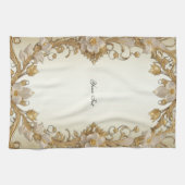 Fleurs blanches Serviettes de cuisine décoratives  (Horizontal)