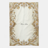 Fleurs blanches Serviettes de cuisine décoratives  (Vertical)