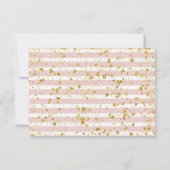 Fleurs blanches Stripes & Mariage d'or Réponse RSV (Dos)