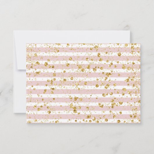 Fleurs blanches Stripes & Mariage d'or Réponse RSV (Dos)