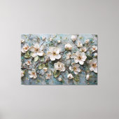 Fleurs Blanches sur Branches – Art Mural Abstrait (Recto)