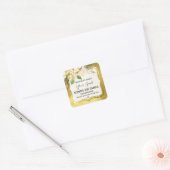 Fleurs blanches sur Étiquettes de bougie de soja p (Enveloppe)