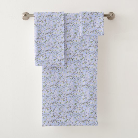 Fleurs Blanches sur Fond Bleu (En situation)