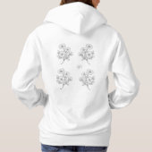 Fleurs blanches Sweatshirts à capuche de base pour (Dos)