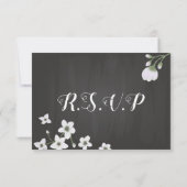 fleurs blanches verdure choix repas noir carte RSV (Dos)