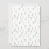 Fleurs blanches verdure Douche nuptiale Invitation (Dos)