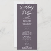 Fleurs Blanches Verdure Grise Programme de Mariage (Dos)