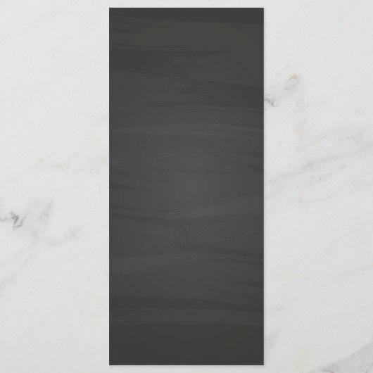 fleurs blanches verdure noir menu mariage (Dos)