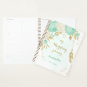 fleurs blanches vert menthe or mariage (Devant avec enveloppe)