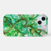 FLEURS BLANCHES vert turquoise clair blanc (Verso Horizontal)
