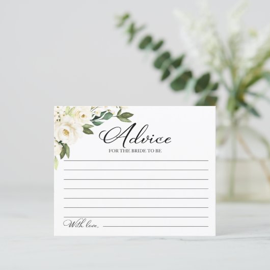 Fleurs blanches vertes Cartes de conseil Fête des (Debout devant)