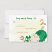 fleurs blanches vertes or mariage botanique RSVP c (Devant)