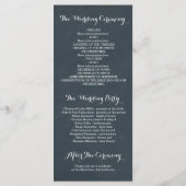 Fleurs blanches vintages programmes de mariage (Dos)