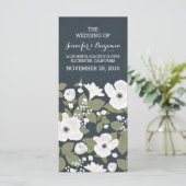 Fleurs blanches vintages programmes de mariage (Debout devant)