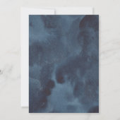 fleurs bleu clair lune faire-part de mariage (Dos)