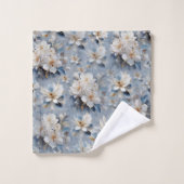 Fleurs Bleu et Blanc Arty Gold (Gant de toilette)