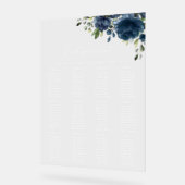 Fleurs Bleu Marine, Feuillage, Plan de Table de Ma (Angle)