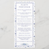 Fleurs Bleu Marine Minuscules Programme de Mariage (Dos)