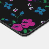 Fleurs bleu rose Motif, feuilles verts (Coin)
