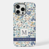 Fleurs bleu rose personnalisables Floral blanc (Verso)