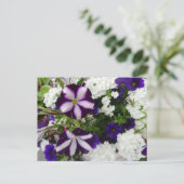 Fleurs bleu violet do-it-yourself carte postale (Debout devant)