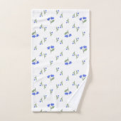 Fleurs bleues  (Serviette à main)