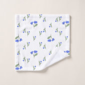 Fleurs bleues  (Gant de toilette)