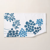 Fleurs Bleues Abstraites (Serviette à main)