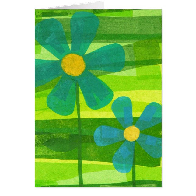 Fleurs bleues avec le message (Devant)