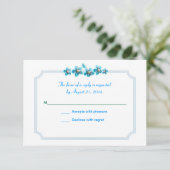 fleurs bleues beau mariage RSVP (Debout devant)