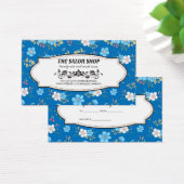 Fleurs bleues blanches | Carte cadeau (Bureau)