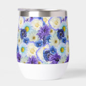 Fleurs bleues blanches et jaunes Collage floral (Droite)