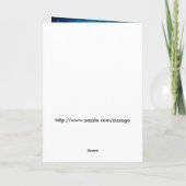 Fleurs Bleues Bleues cartes de remerciements (Dos)